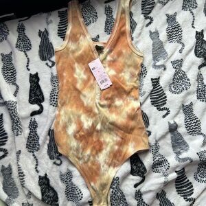 Tie-Dye Bodysuit in Earthy Tones